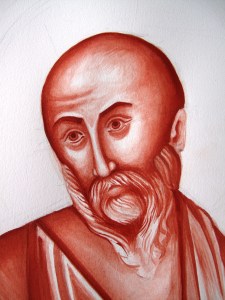 Monochrome study of St John the Evangelist