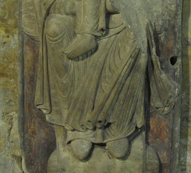 Drapery folds on Our Lady of York Minster