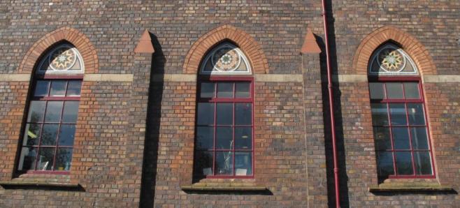 Encaustic tile details on the Jackfield Tile Museum