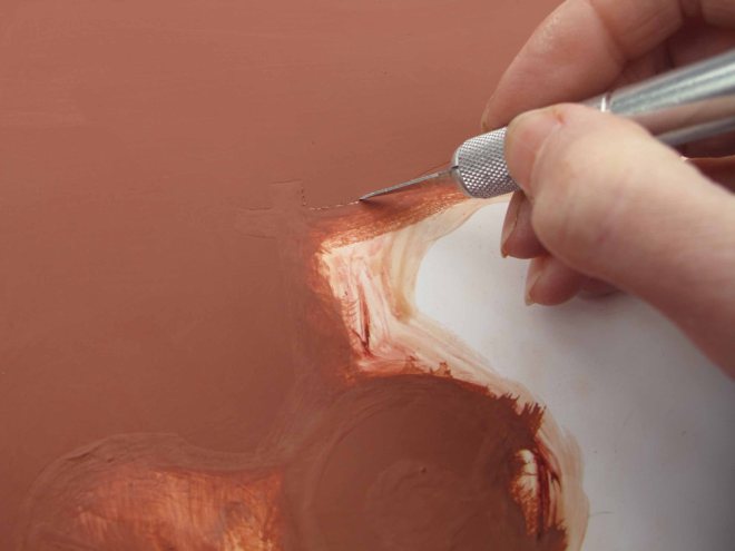 Removing masking fluid