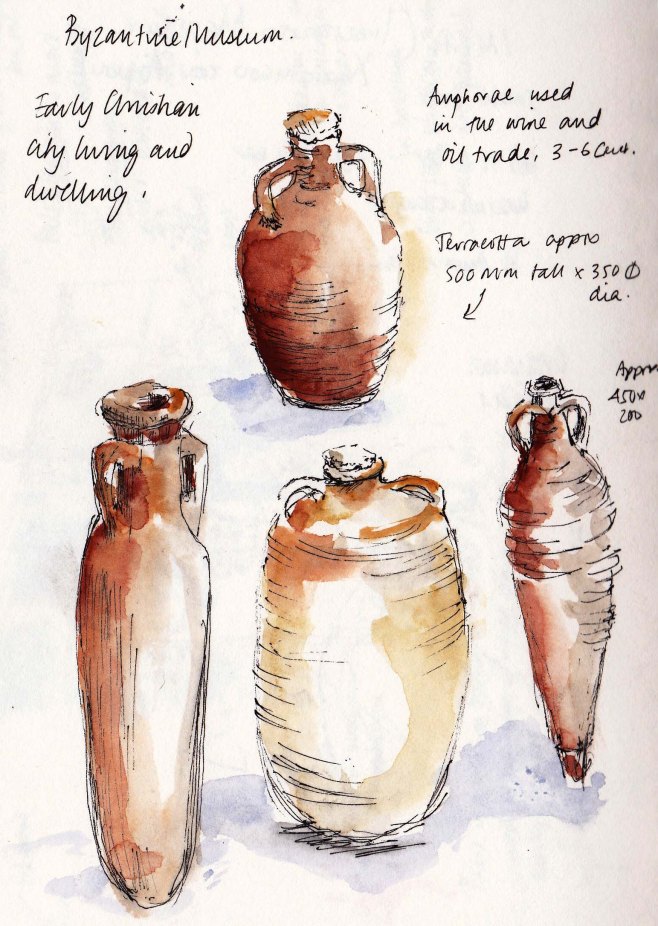 Terracotta jars in Thessaloniki