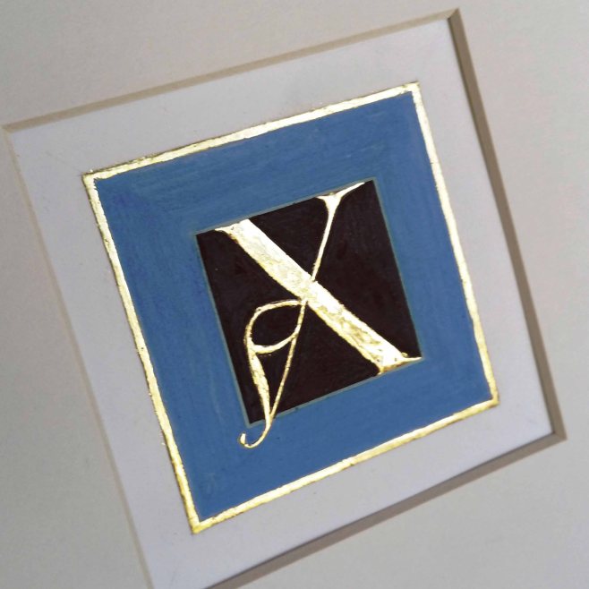 Gilded letter X