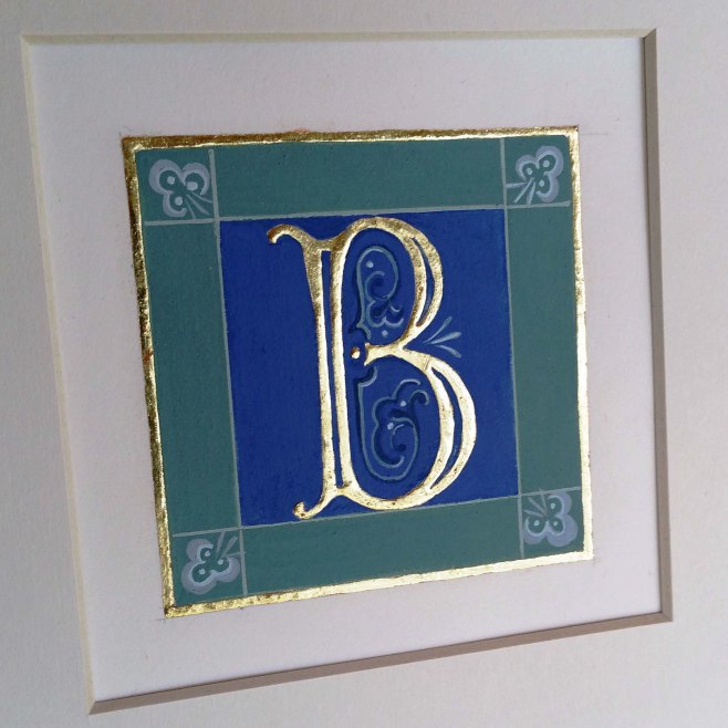 gilded letter B