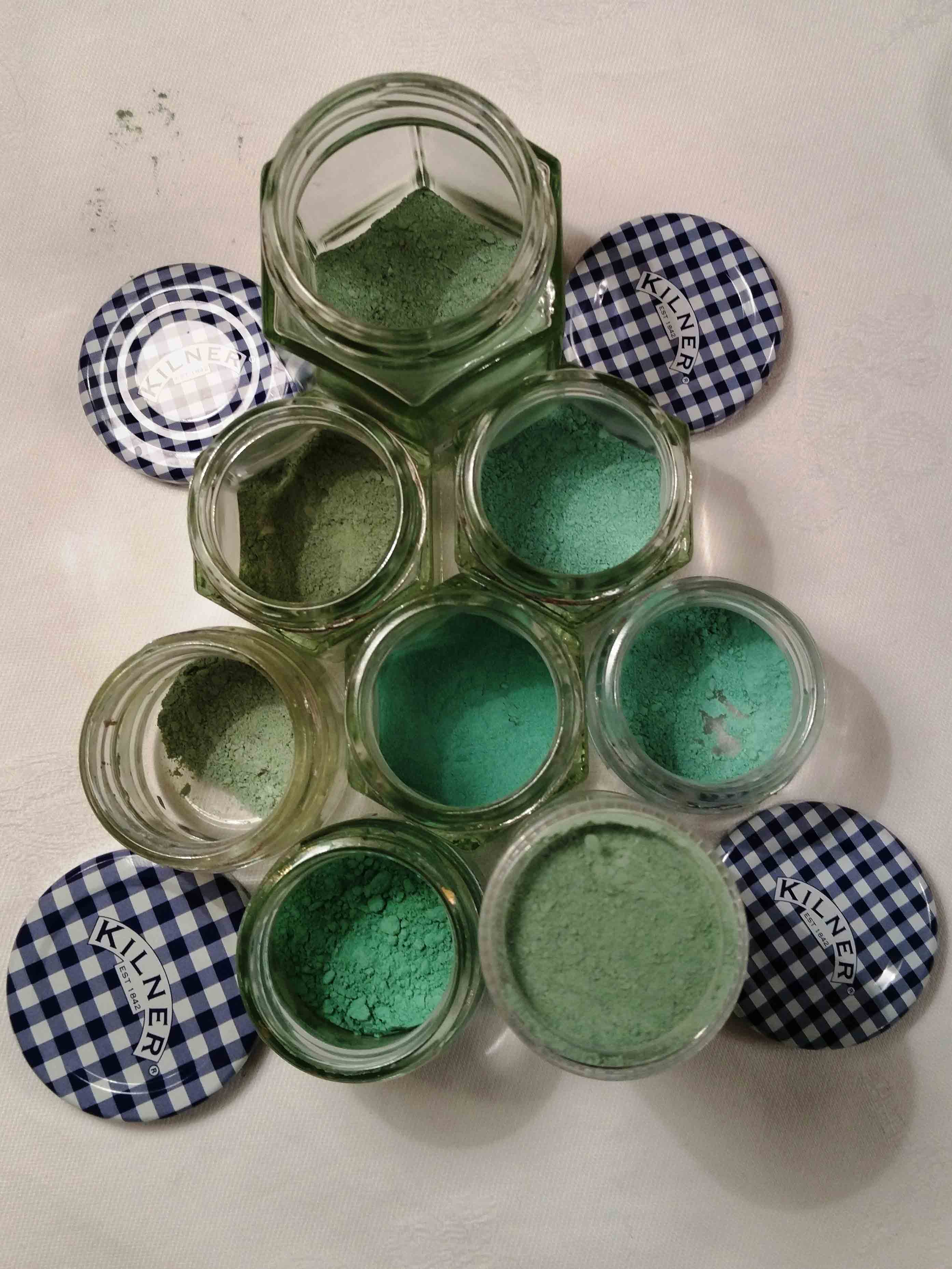 jars of pigment
