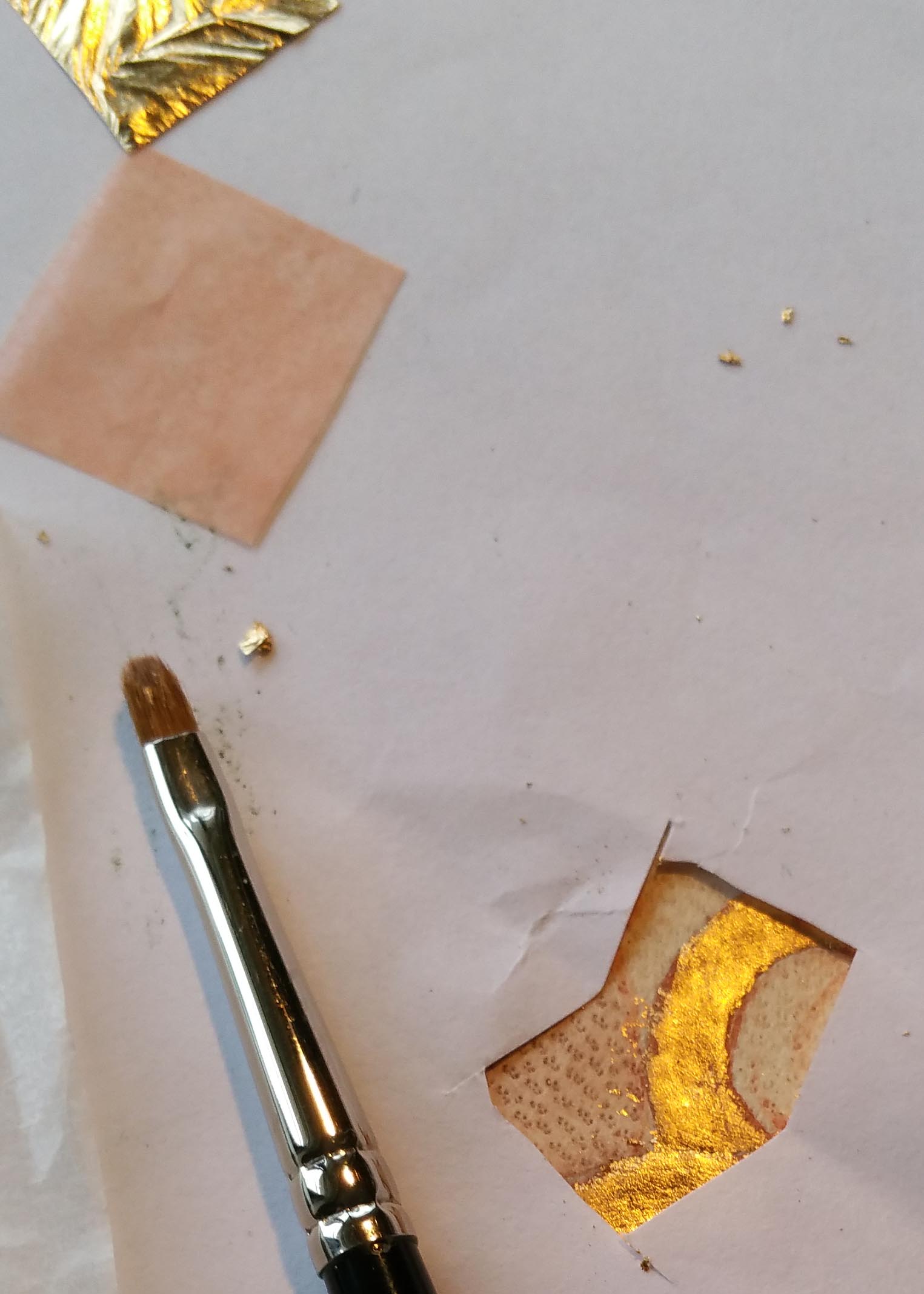 gold leaf on vellum