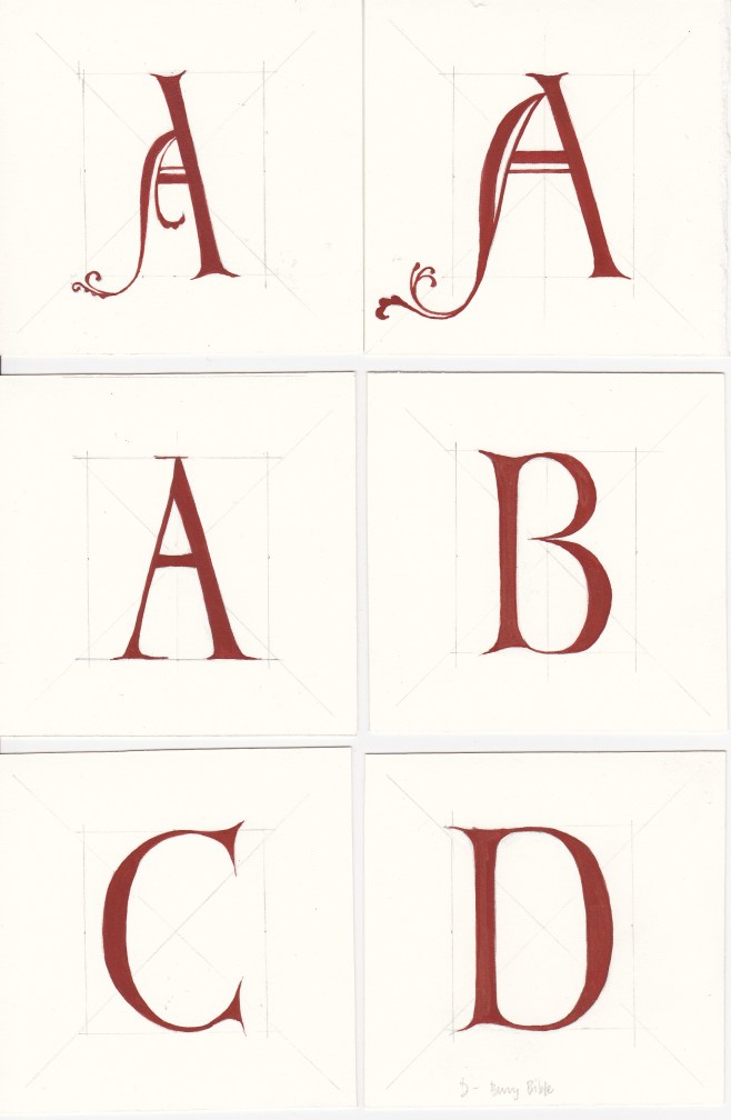 lettering based on bury bible