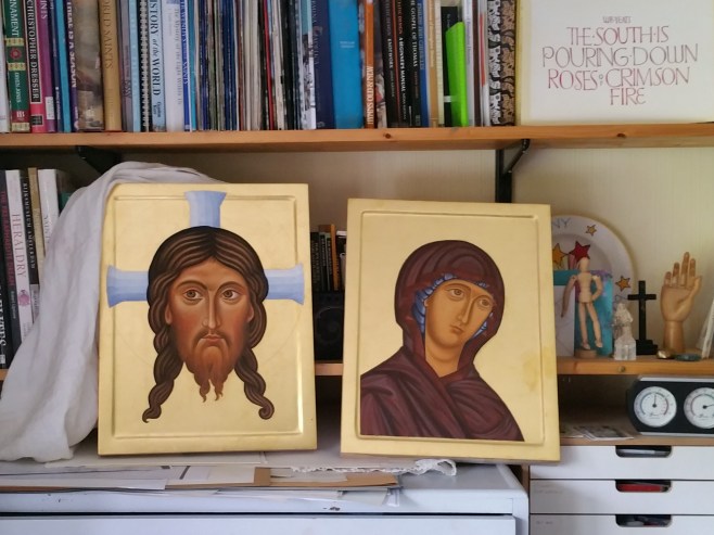 Virgin and Christ icons cruwys