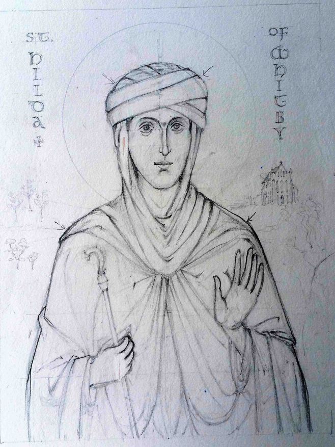 1 St Hilda pencil sketch cruwys