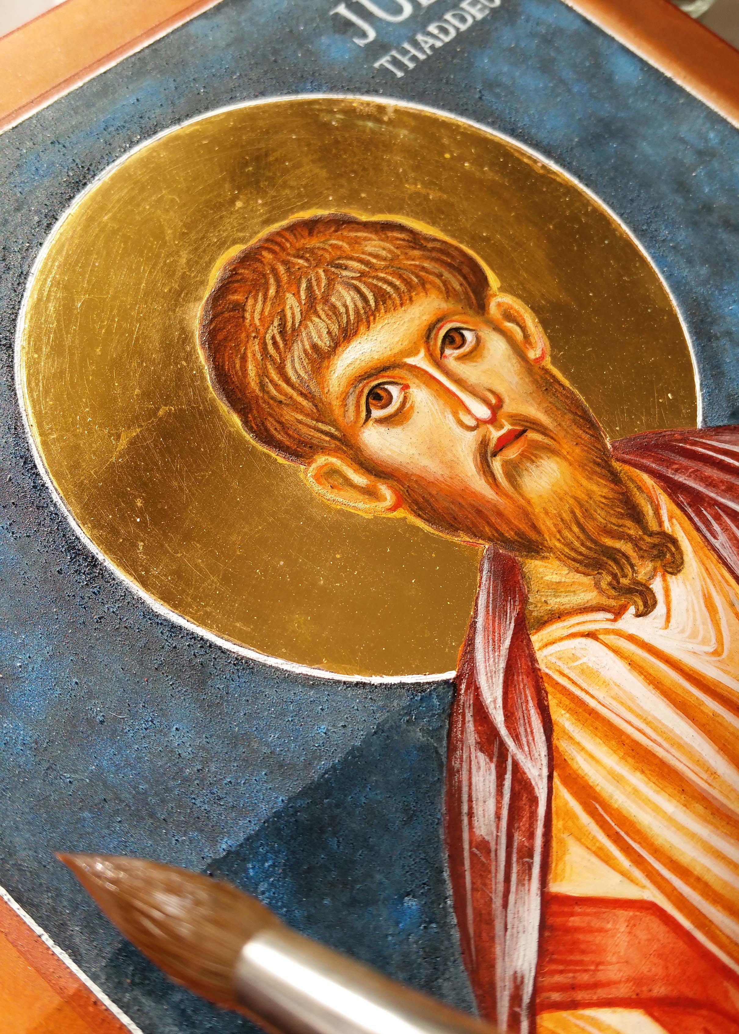 egg tempera painting st Jude