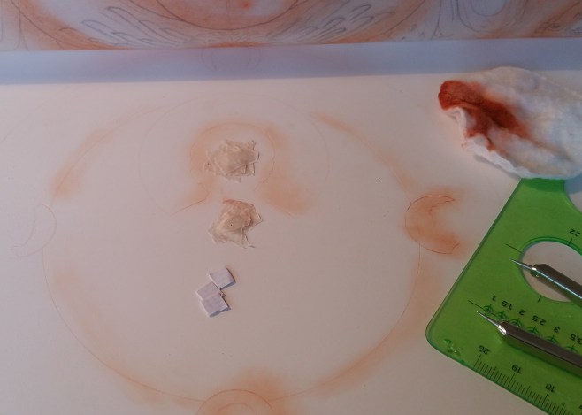 compass points on gesso