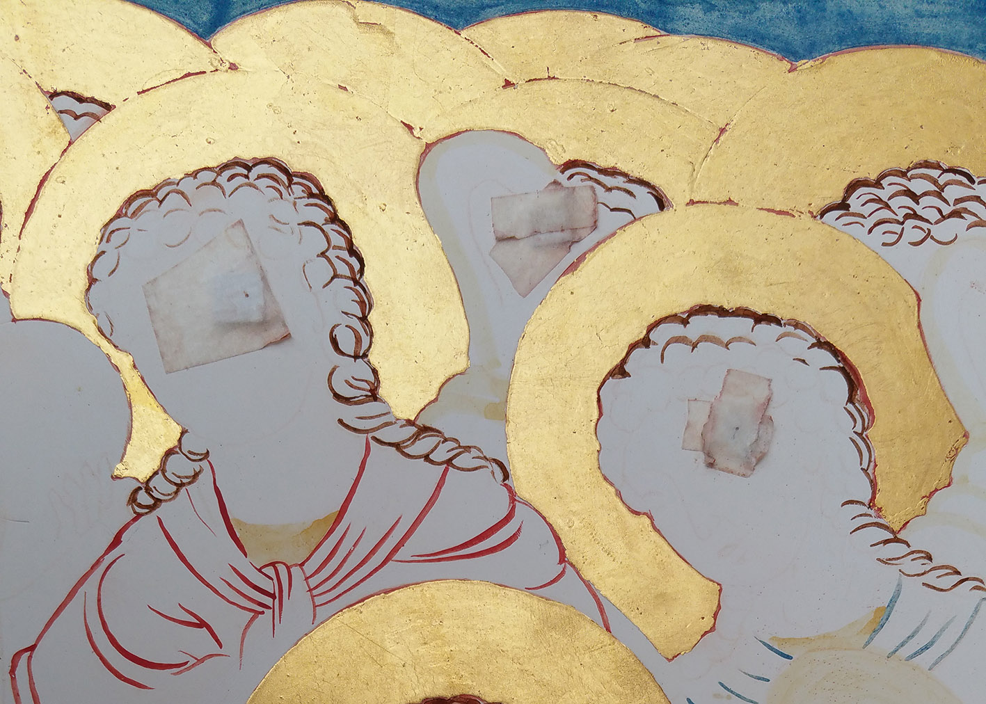 oil gilding on icon