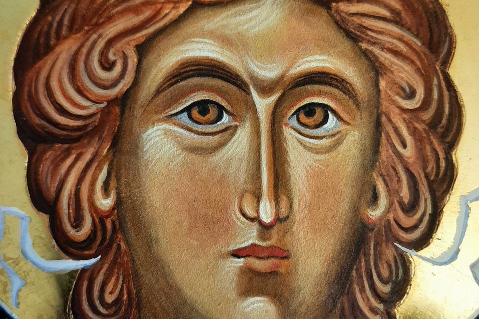 Orthodox icon painting of Archangel Michael